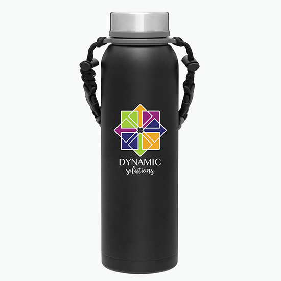 32 oz h2go Copper Vacuum Insulated Pine Bottle with Removable Strap Handle - Full Color