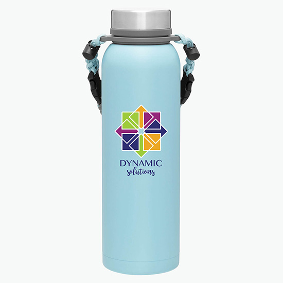 32 oz h2go Copper Vacuum Insulated Pine Bottle with Removable Strap Handle - Full Color