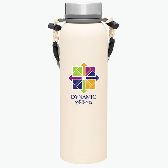 32 oz h2go Copper Vacuum Insulated Pine Bottle with Removable Strap Handle - Full Color