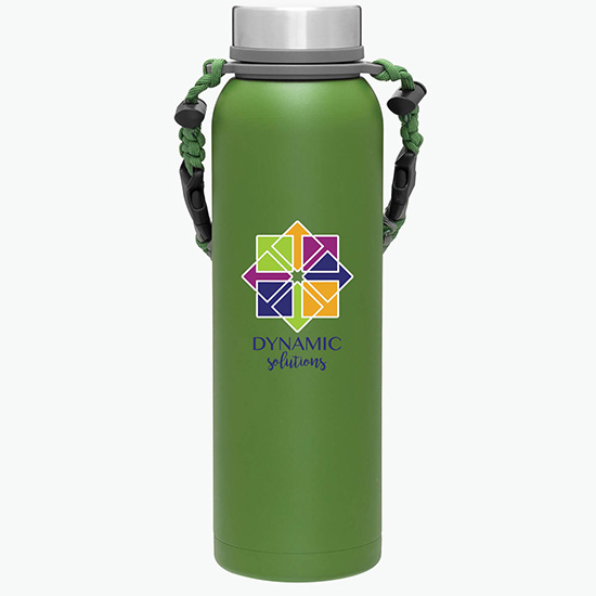 32 oz h2go Copper Vacuum Insulated Pine Bottle with Removable Strap Handle - Full Color