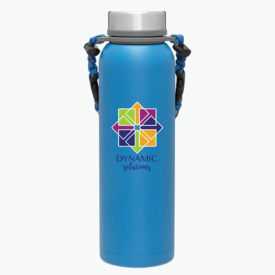32 oz h2go Copper Vacuum Insulated Pine Bottle with Removable Strap Handle - Full Color