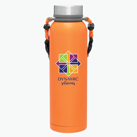 32 oz h2go Copper Vacuum Insulated Pine Bottle with Removable Strap Handle - Full Color
