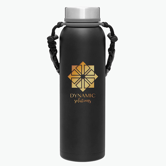 32 oz h2go Copper Vacuum Insulated Pine Bottle with Removable Strap Handle - Foil