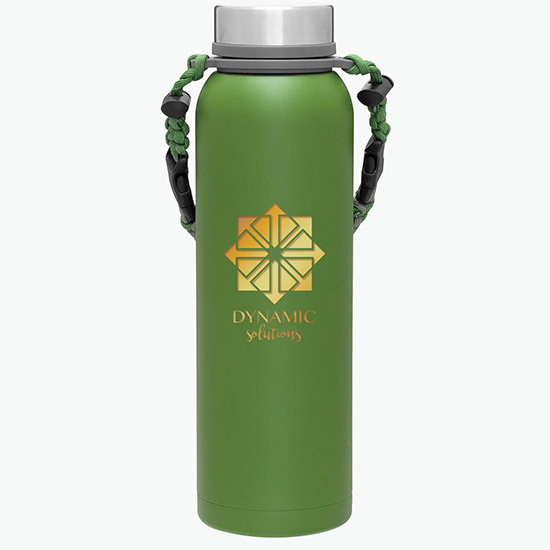 32 oz h2go Copper Vacuum Insulated Pine Bottle with Removable Strap Handle - Foil