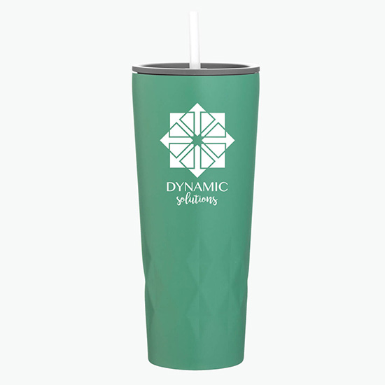 20.9 oz Copper Vacuum Insulated Triad Tumbler with Straw