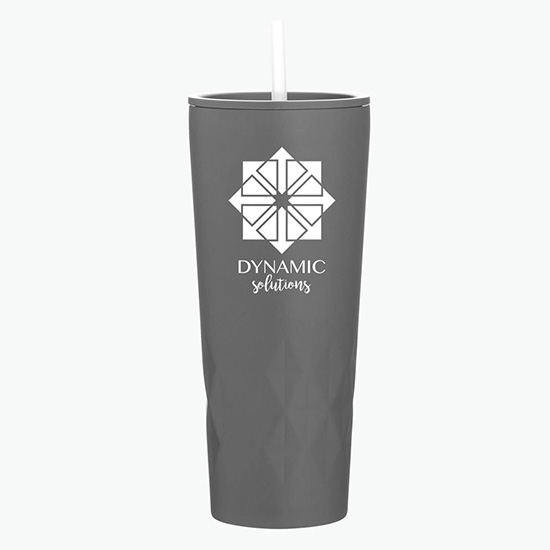 20.9 oz Copper Vacuum Insulated Triad Tumbler with Straw