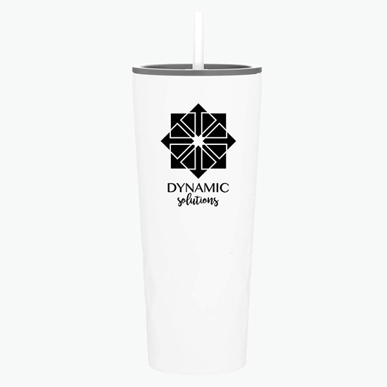 20.9 oz Copper Vacuum Insulated Triad Tumbler with Straw