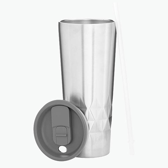 20.9 oz Copper Vacuum Insulated Triad Tumbler with Straw