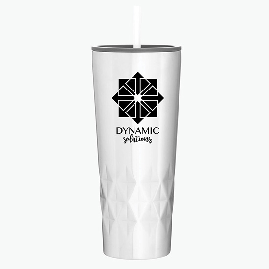 20.9 oz Copper Vacuum Insulated Triad Tumbler with Straw