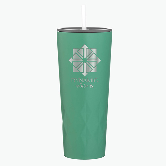 20.9 oz Copper Vacuum Insulated Triad Tumbler with Straw - Engraved