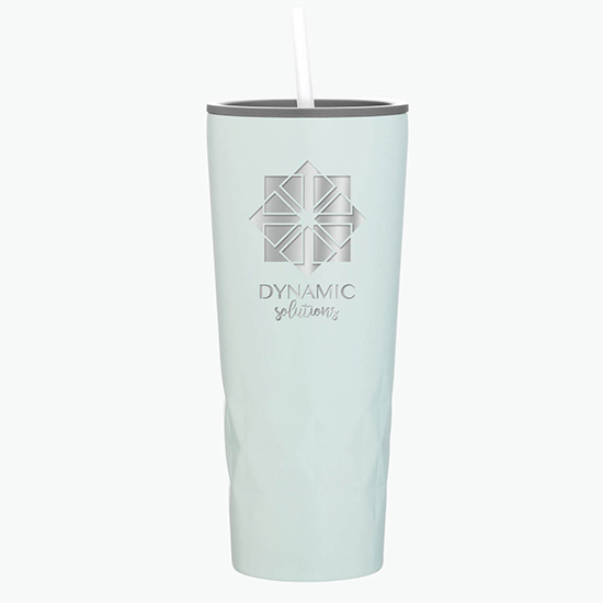 20.9 oz Copper Vacuum Insulated Triad Tumbler with Straw - Engraved