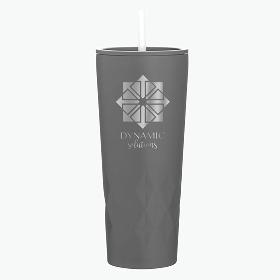 20.9 oz Copper Vacuum Insulated Triad Tumbler with Straw - Engraved