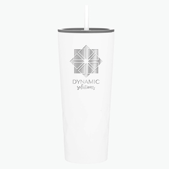 20.9 oz Copper Vacuum Insulated Triad Tumbler with Straw - Engraved