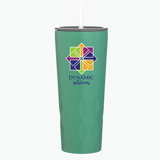 20.9 oz Copper Vacuum Insulated Triad Tumbler with Straw - Full Color
