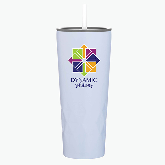 20.9 oz Copper Vacuum Insulated Triad Tumbler with Straw - Full Color
