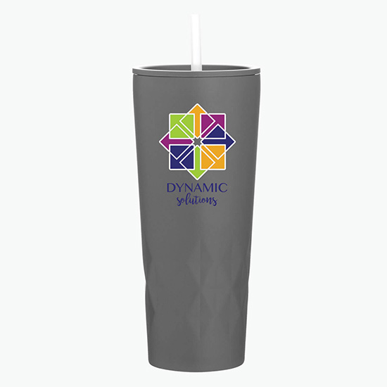 20.9 oz Copper Vacuum Insulated Triad Tumbler with Straw - Full Color