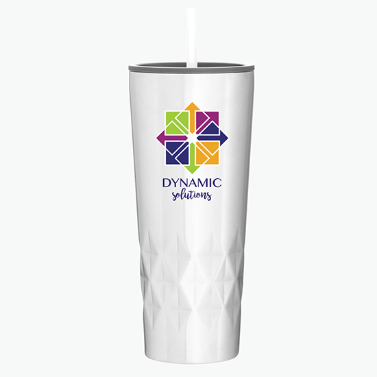 20.9 oz Copper Vacuum Insulated Triad Tumbler with Straw - Full Color