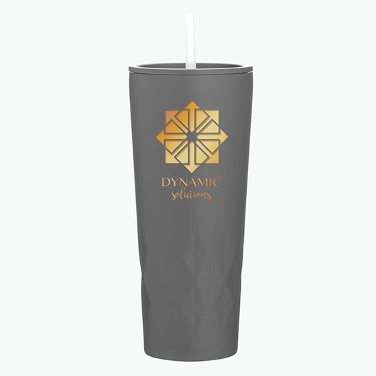 20.9 oz Copper Vacuum Insulated Triad Tumbler with Straw - Foil