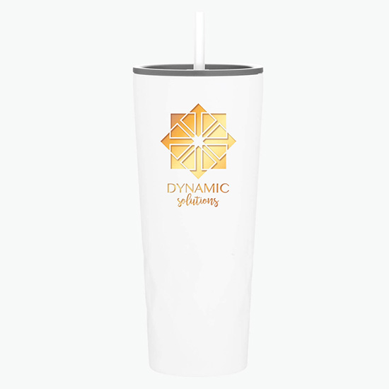 20.9 oz Copper Vacuum Insulated Triad Tumbler with Straw - Foil