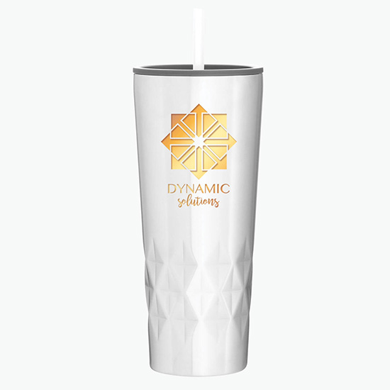 20.9 oz Copper Vacuum Insulated Triad Tumbler with Straw - Foil