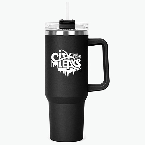 40 oz Hippo Insulated Mug with Straw