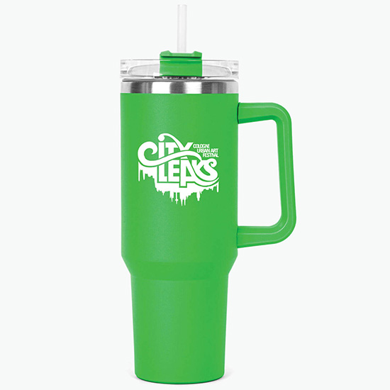 40 oz Hippo Insulated Mug with Straw