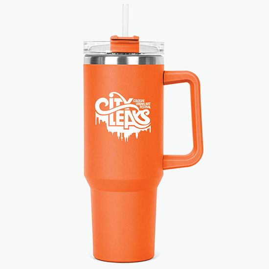 40 oz Hippo Insulated Mug with Straw