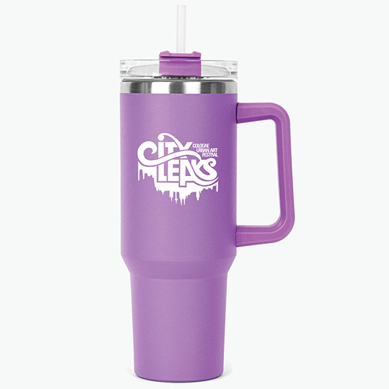 40 oz Hippo Insulated Mug with Straw