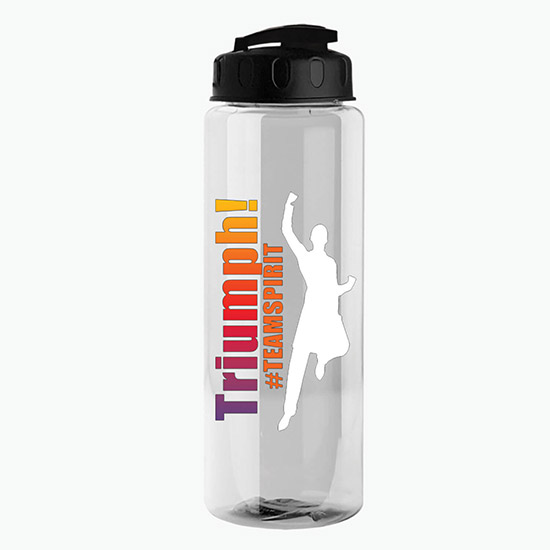 32 oz Guzzler Water Bottle with USA Flip Lid - Full Color