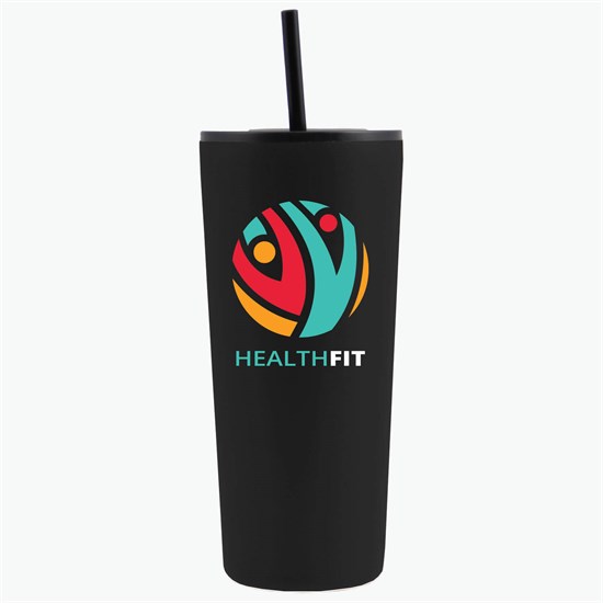 22 oz Versa Vacuum Tumbler with Two Lids - Full Color
