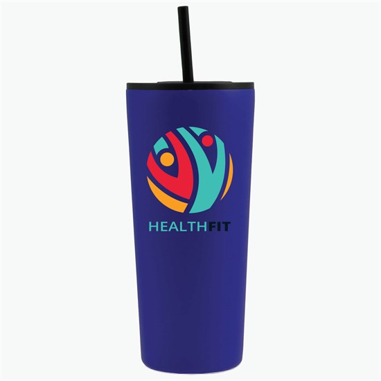 22 oz Versa Vacuum Tumbler with Two Lids - Full Color