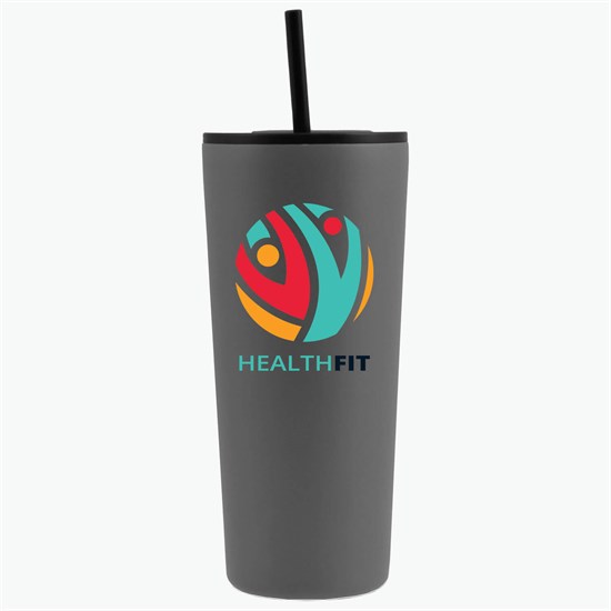 22 oz Versa Vacuum Tumbler with Two Lids - Full Color