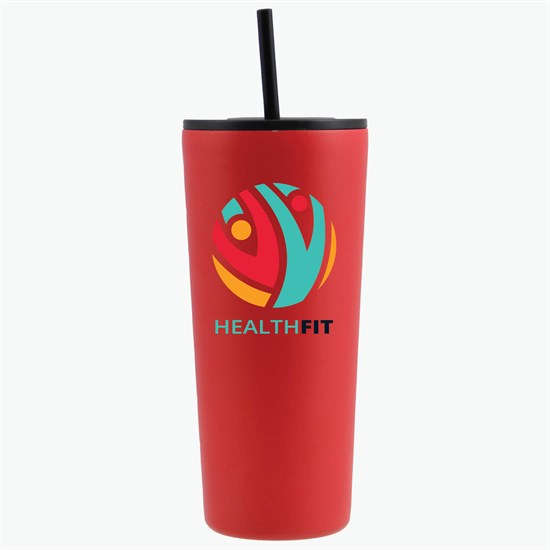 22 oz Versa Vacuum Tumbler with Two Lids - Full Color