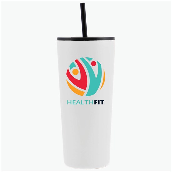 22 oz Versa Vacuum Tumbler with Two Lids - Full Color