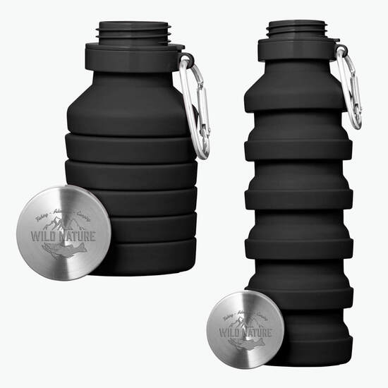 18 oz Prisma Collapsible Water Bottle - Engraved - 24-Hour Production