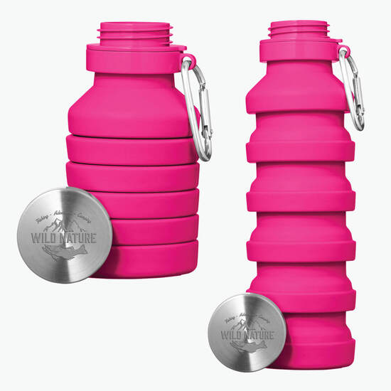 18 oz Prisma Collapsible Water Bottle - Engraved - 24-Hour Production