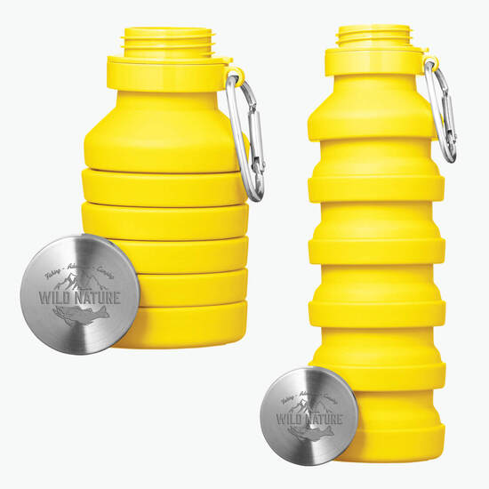 18 oz Prisma Collapsible Water Bottle - Engraved - 24-Hour Production