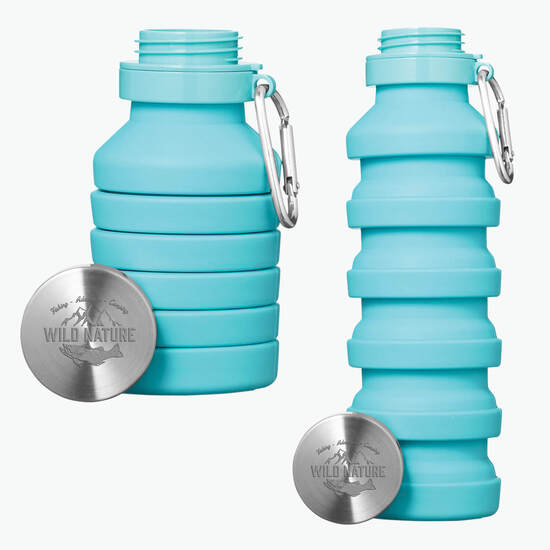 18 oz Prisma Collapsible Water Bottle - Engraved - 24-Hour Production