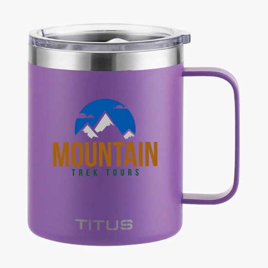 12 oz TiTUS® Double Wall Stainless Steel Insulated Mug - Full Color