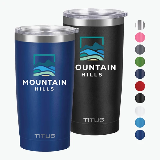 20 oz TiTUS® Double Wall Stainless Steel Insulated Tumbler - Full Color