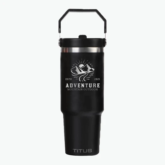 30 oz TiTUS® Double Wall Stainless Steel Insulated Flip Straw Tumbler