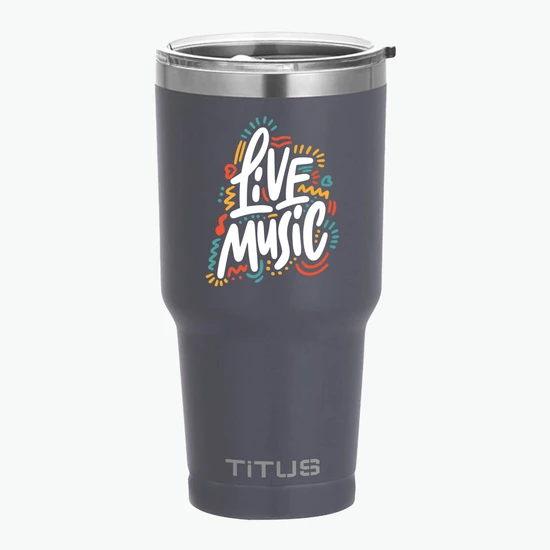 30 oz TiTUS® Double Wall Stainless Steel Insulated Tumbler - Full Color