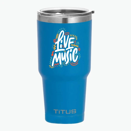 30 oz TiTUS® Double Wall Stainless Steel Insulated Tumbler - Full Color