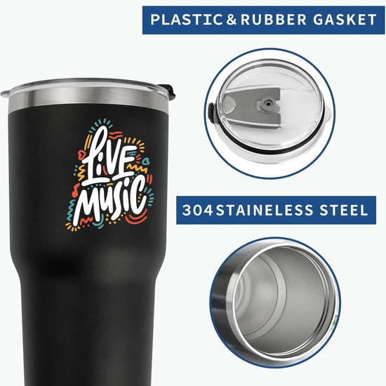 30 oz TiTUS® Double Wall Stainless Steel Insulated Tumbler - Full Color