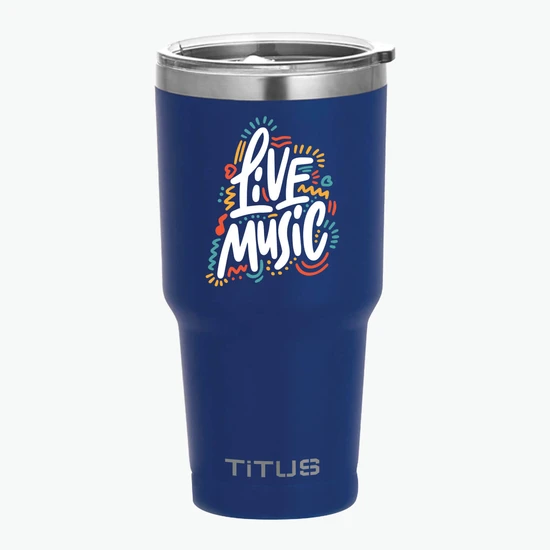 30 oz TiTUS® Double Wall Stainless Steel Insulated Tumbler - Full Color