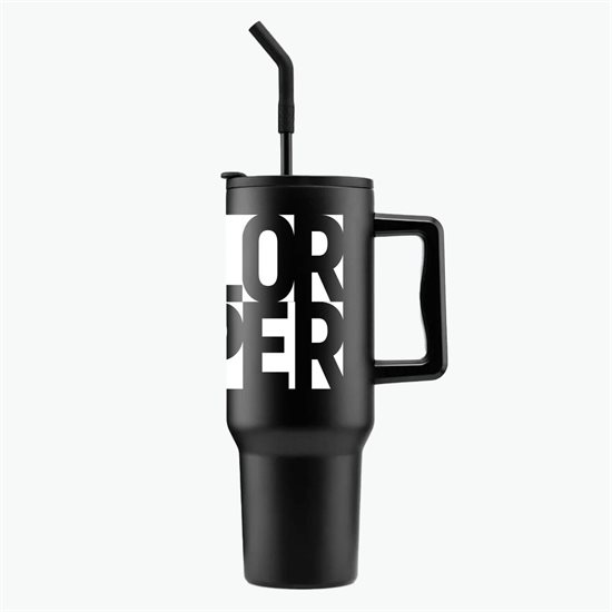 40 oz LeGrande Recycled Tumbler with Handle and Straw