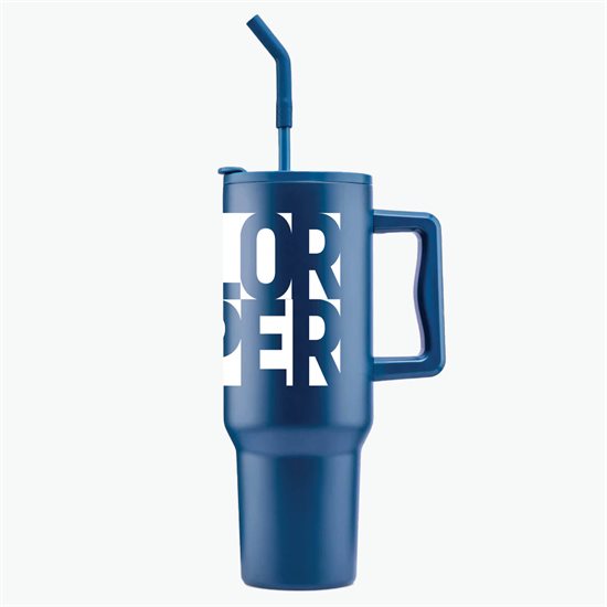 40 oz LeGrande Recycled Tumbler with Handle and Straw