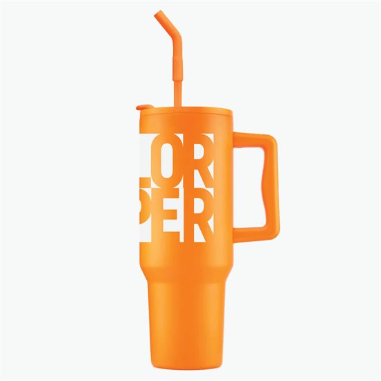 40 oz LeGrande Recycled Tumbler with Handle and Straw