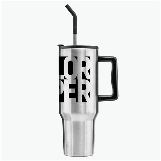 40 oz LeGrande Recycled Tumbler with Handle and Straw