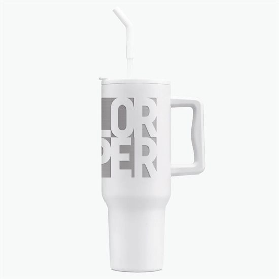 40 oz LeGrande Recycled Tumbler with Handle and Straw - Engraved